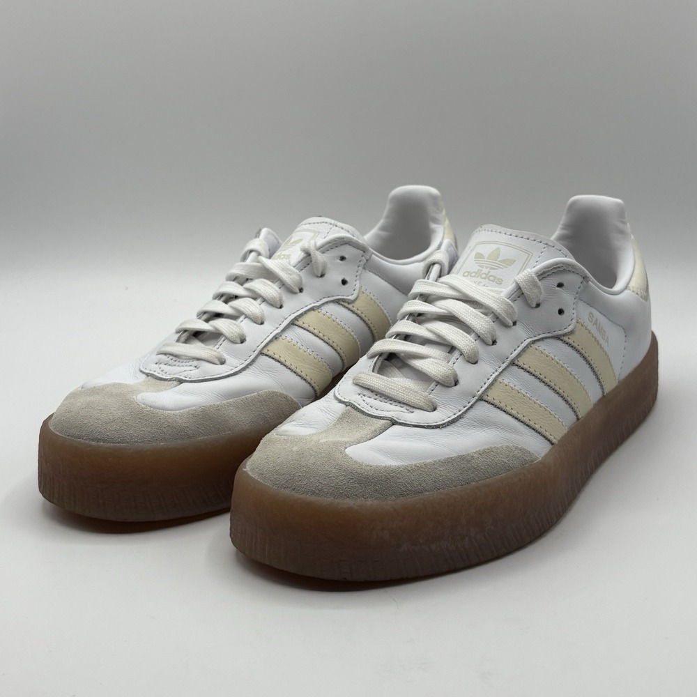 Size 9‎ Women's adidas Originals Sambae Platform Leather Sneakers IE9107 Beige
